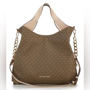 Michael Kors Beige Monogram Tote Bag